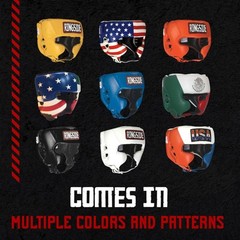 Ringside Competition Boxing Headgear Red White Blue Adjustable Protective Gear
