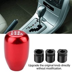 Weighted Metal Shift Knob (157g) 6-Speed Universal Manual for Real Car & Red