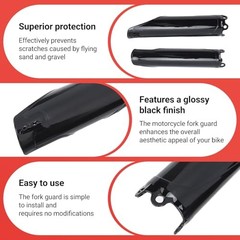 2Pcs Front Fork Tube Cover – Glossy Black Fork Guard Protector for CRF250R