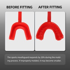 6Pk Sports Mouthguard with Straps and Case, Custom Fit, Adult & Youth Mouthpiece