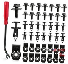 Universal Style Engine Under Cover Splash Shield Guard Body Bolts Bumper 45PCS