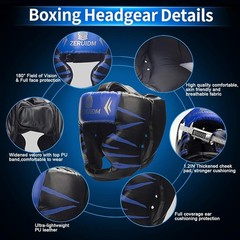 2 Pack Boxing Headgear for Youth Adult, Thickened Training Sparring Head Guar…