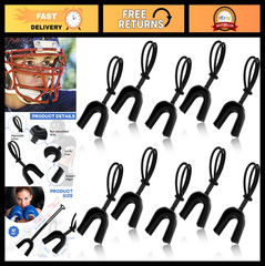 10 Pcs Strapped Mouth Guard Sports Mouthpiece for Football, Boxing, Basketball,