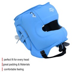 FADI A1 Leather Boxing Headgear 2 Pack L/XL MMA Muay Thai Sparring Black Blue