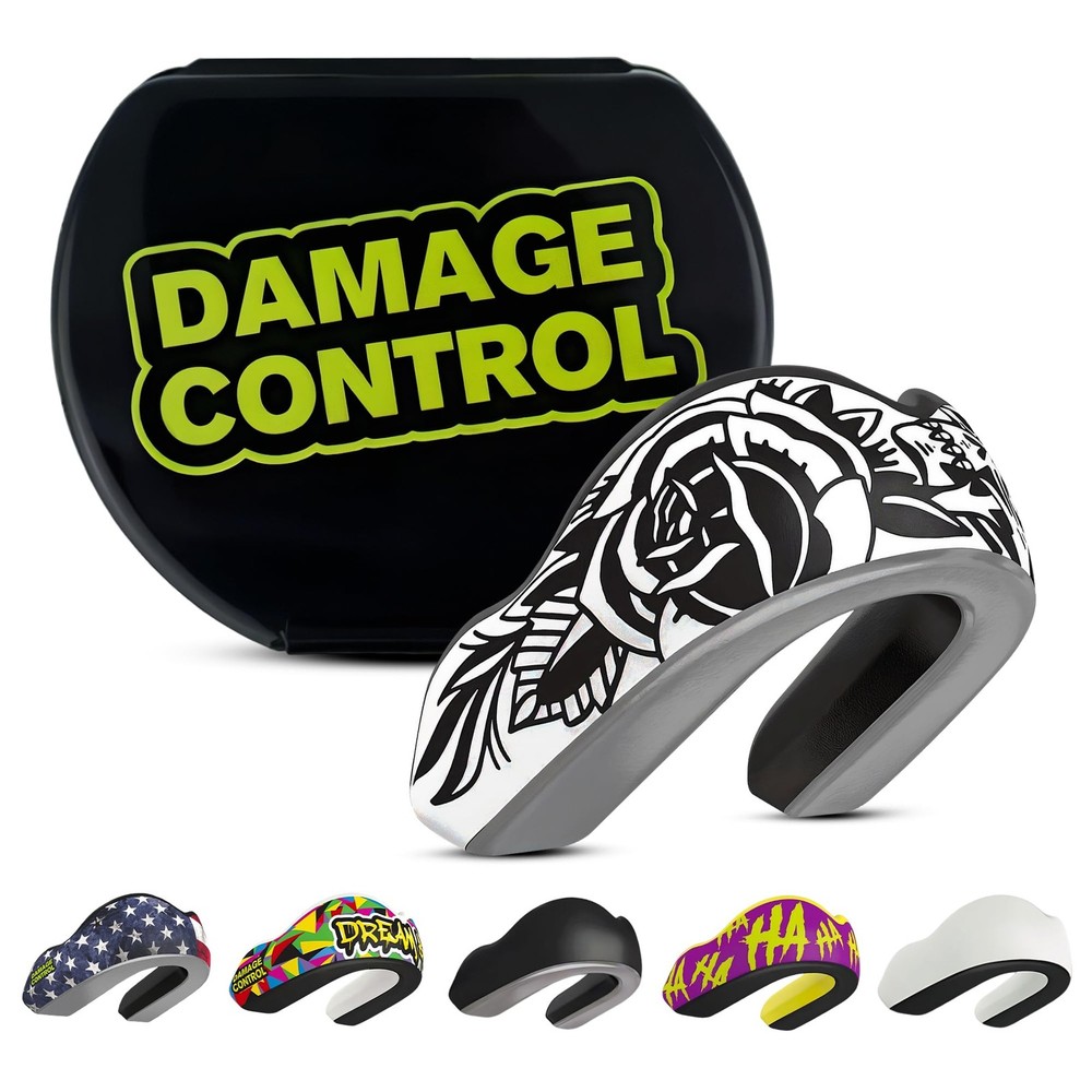 DAMAGE CONTROL Extreme Impact Mouth Guard – Sports Adult, Blackarts