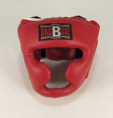 Badboxe Boxing Headgear Muay Thai MMA Sparring Headgear Red L/XL