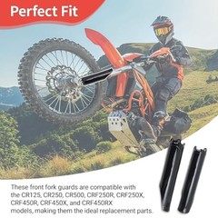 2Pcs Front Fork Tube Cover – Glossy Black Fork Guard Protector for CRF250R