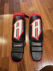 Revgear MMA MARTIAL ARTS Shin Guard PAIR – Unisex Size XL Black & Red