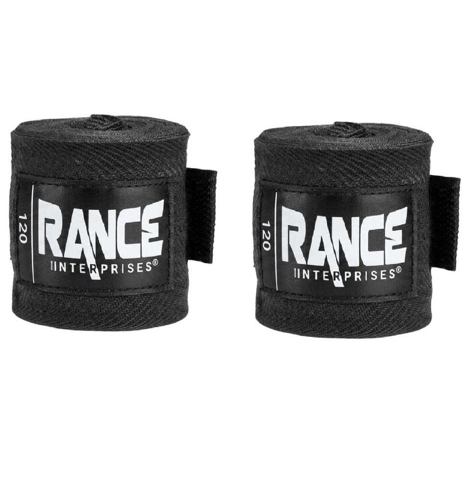 Set of 2 Boxing Hand Wraps by Boxing Black Muay Thai Wrist Support Bandages