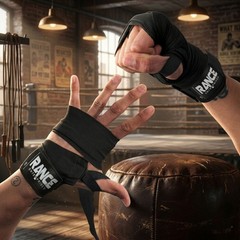 Set of 2 Boxing Hand Wraps by Boxing Black Muay Thai Wrist Support Bandages