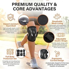 Upstore Knee Support for Elbow Pads and Other Outdoor Sports (Black)