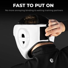 FIGHTR MMA Boxing Headgear with Best fit | Helmet One Size, White