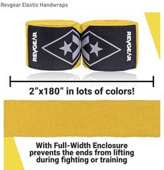 NEW Revgear Boxing 2″ Width Elastic Handwraps 120″ Length YELLOW