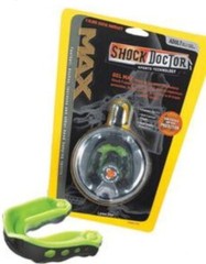 Shock Doctor Mouthguard Gel Max Heavy Duty Strapped Adult Latex Free Greene New