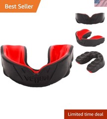 Red/Black Challenger Mouthguard – Durable, Boil-and-Bite Custom Fit for Fighters
