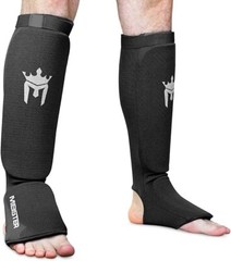 Meister MMA Elastic Cloth Shin & Instep Padded Guards (Pair) Pro Wrestling S/M