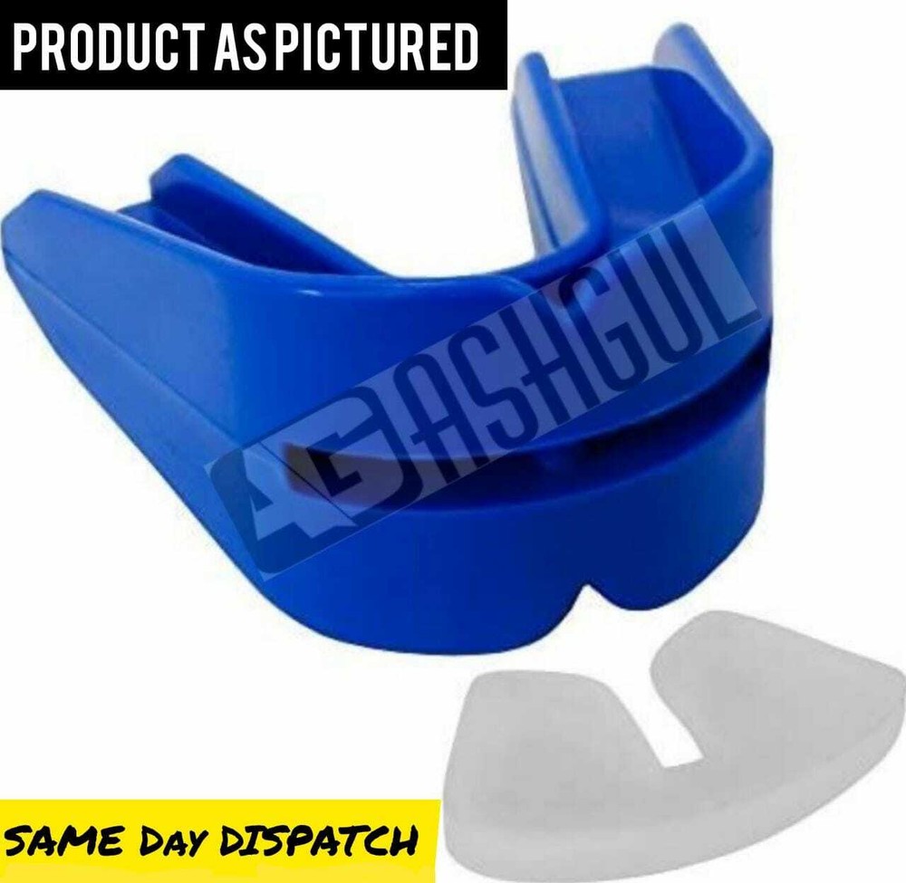 Double Mouth Guard Gum Shield Teeth Protector Boil Bit Football, Boxing, Rugby