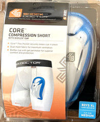 Shock Doctor CORE Compression Short with Bioflex Cup Boys XL waist – M Cup