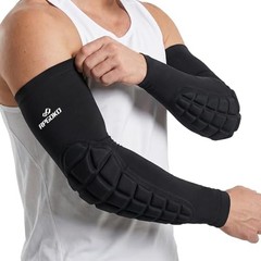 Padded Elbow Forearm Sleeves 2 Pack Compression Crashproof Arm Pads Small