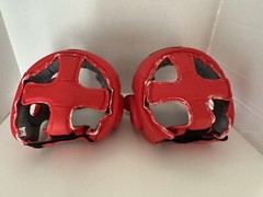 2 Century Brave Open-Faced Headgear Advanced Foam Core RED Large/XLarge preowned