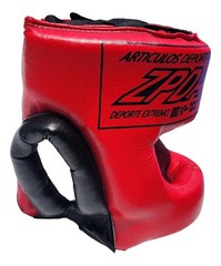 Red Leather Boxing Full Face Headgear Head Guard Sparring Made In MEXICO Adults