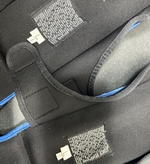 Combat Sports Hook And Loop MMA Shin Guards Large Blue Black