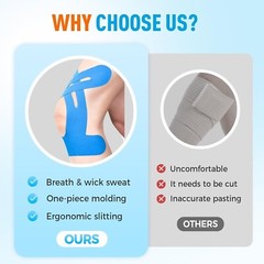 Kinesiology Tape for Knees,Knee Support&Stability,Knee Pain Relief Athletic Tape