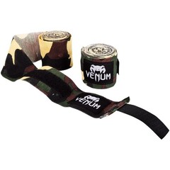 Venum Kontact Boxing Hand Wraps – Forest Camo, 180 in 180 inch, Khaki/Black