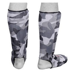 DEFY Shin Instep Foam Padded Shin Guard Shin Support MMA Protector White Camo