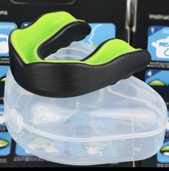 Oral Mart Black/Green Youth Mouthguard for Kids – Karate, Flag Football, MMA