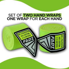 2 Pairs Fadi Sports Boxing Hand Wraps Blue & Light Green 180″ Mexican Style MMA