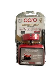OPRO Gold Ultra Fit Mouthguard – Adult – 10 Years + – Red/White