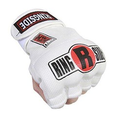 Ringside Quick Wrap Gel Shock MMA Boxing Hand Wraps, Large/Xlarge, White