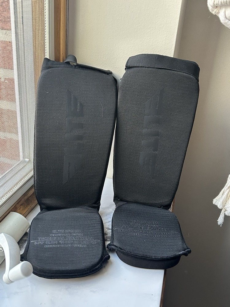Elite Sports Shin Instep Training Pads Kick Boxing MMA Muay Thai NWOT S-M