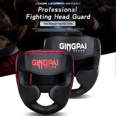 GINGPAI Full Face Boxing Headgear MMA Muay Thai Training Helmet S/M/L