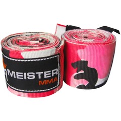 MEISTER PINK CAMO 180″ SEMI-ELASTIC HAND WRAPS – MMA Mexican Boxing Gloves Women