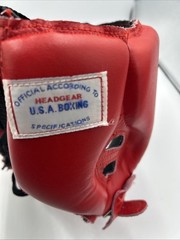 Contender Fight Sports USA Boxing Headgear XL Red Leather Sparring AHG.1