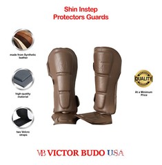 Victorbudousa Thai Shin & Instep Pads | Kickboxing Foot Protectors| MMA Training