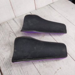 Adidas F50 Techfit Men’s Shin Guards Slip In Purple Orange USED FREE SHIPPING