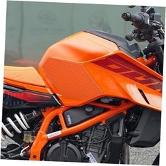 Motorcycle Tank Grip Protector Pads, Anti-Slip Honeycomb Design, orange