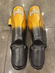 TKB Top King Boxing Shin Guards Super Star Gold Black