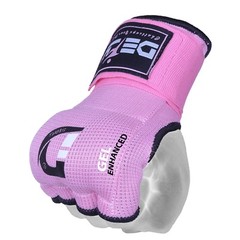 DEFY Gel Padded Ladies Inner Gloves with Hand Wraps MMA Muay Thai Pink S to XL