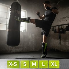 Amber Pro Style Competition Muay Thai Shin Guards with Instep Protection