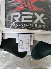 Rex Large kids Boxing Headgear MMA. white/gold. NEW