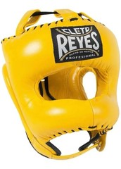 Yellow Cleto Reyes Boxing Full Face Headgear Head guard Sparring Made In MEXICO