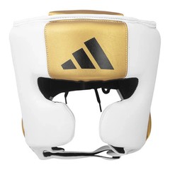 Adidas Speed Pro Boxing Head Guard – White/Gold