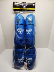 PUNOK WKF APPROVED SHIN INSTEP SHIN GUARDS BLUE SIZE LARGE
