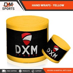 Boxing Hand Wraps Inner Glove 180″ Elastic MMA Muay Thai Bandage New Pair Yellow