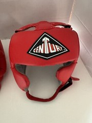 2 Century Brave Open-Faced Headgear Advanced Foam Core RED Large/XLarge preowned