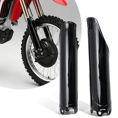 2Pcs Front Fork Tube Cover – Glossy Black Fork Guard Protector for CRF250R